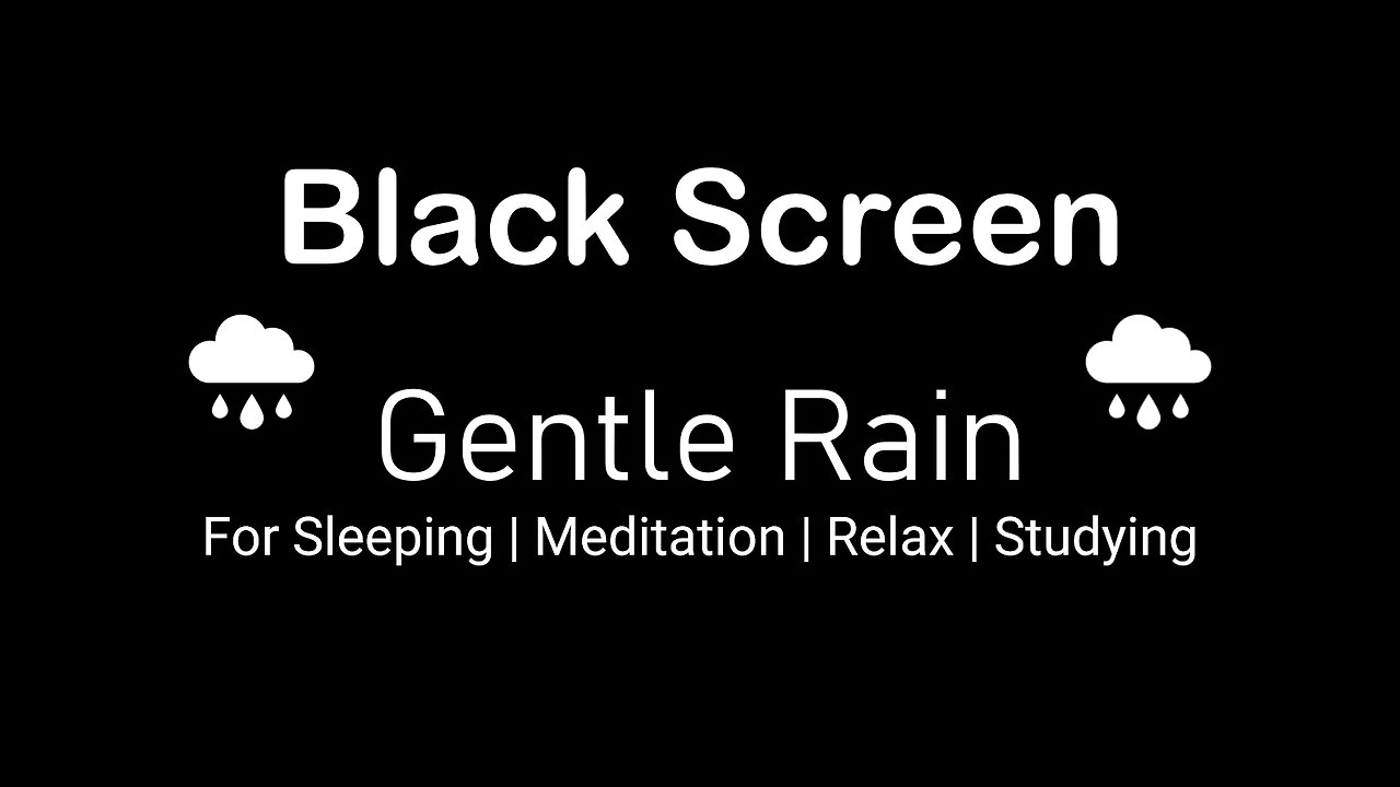 3 Hours of Gentle Rain Sounds For Sleeping | Meditation | Relax | Studying | Focus | Black Screen