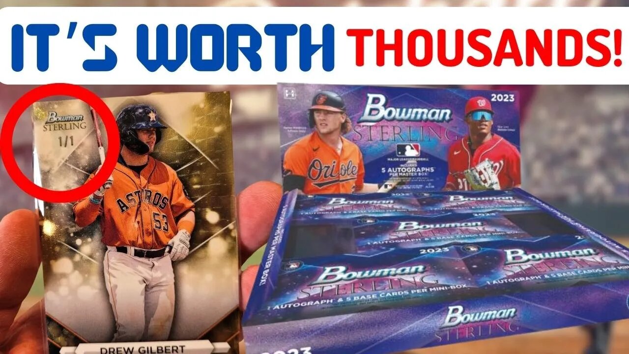 UNREAL GOLD Baseball Card Pulled! 2023 Bowman Sterling Baseball Card Box Break!