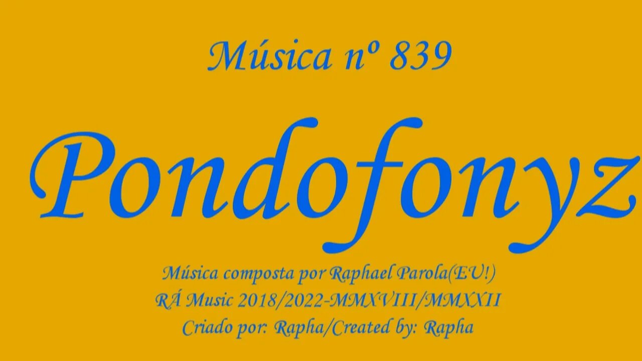 Música nº 839-Pondofonyz