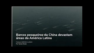 Barcos pesqueiros da China devastam áreas da América Latina