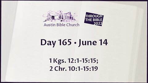 Through the Bible 2022 (Day 165)