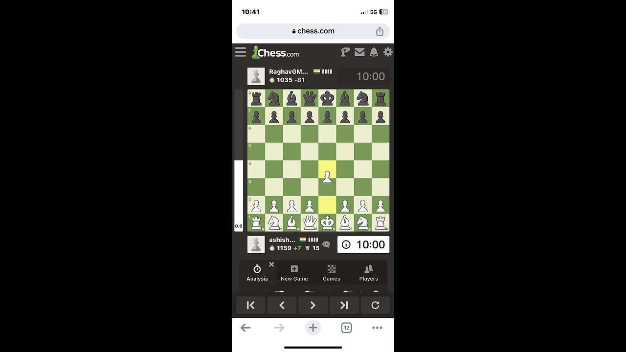 Chess game play