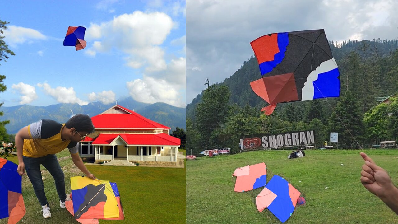 Kite Flying in Mountains