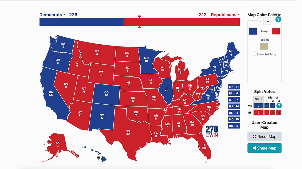 POSSIBLE ELECTORAL MAP OF THE 2024 ELECTION