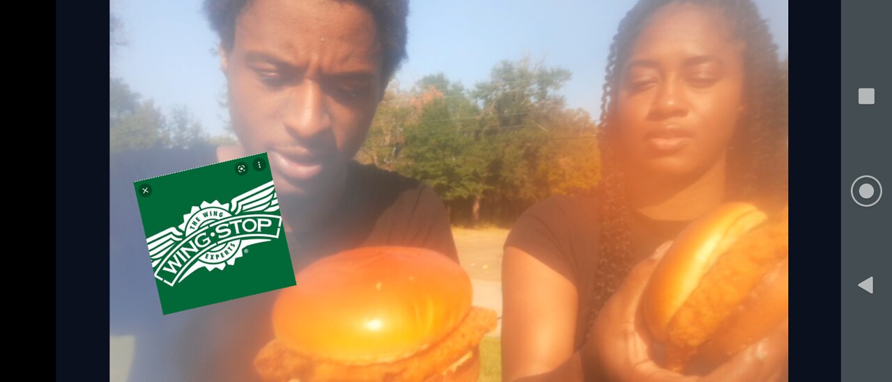 WINGSTOP LEMON PEPPER CHICKEN SANDWICH BROTHER AND SISTER EDITION MUKBANG πͺπΎπ―π―