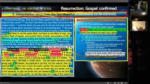 C-45 1st Corinthians. Chapter 15 (11/15/2023) Herron Islands Bible Study, The Resurrection part 5.