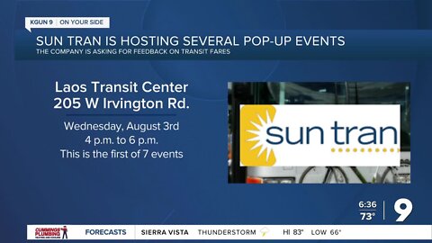 Sun Tran to hold 'pop-up' events for future of fares