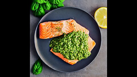Keto Salmon Recipe| Low Carb Salmon Recipe|Keto Salmon With Chunky Basil Pesto
