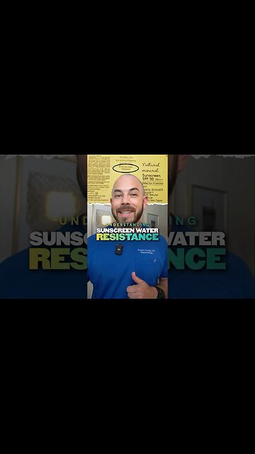 What does it mean if your sunscreen is water resistant? Derm explains! #sunscreen