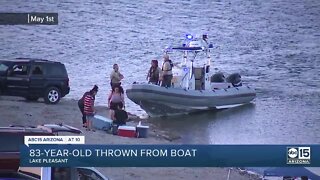 83-year-old thrown from boat at Lake Pleasant, now in critical condition