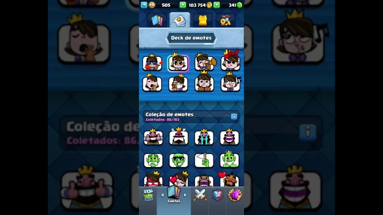 MEUS EMOTES DA PRINCESA #shorts #clashroyal #clash #clashroyale #royale #supercell