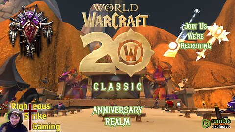 WoW Classic Official New PVP Server - Rumble Guild! Lets Level!!!