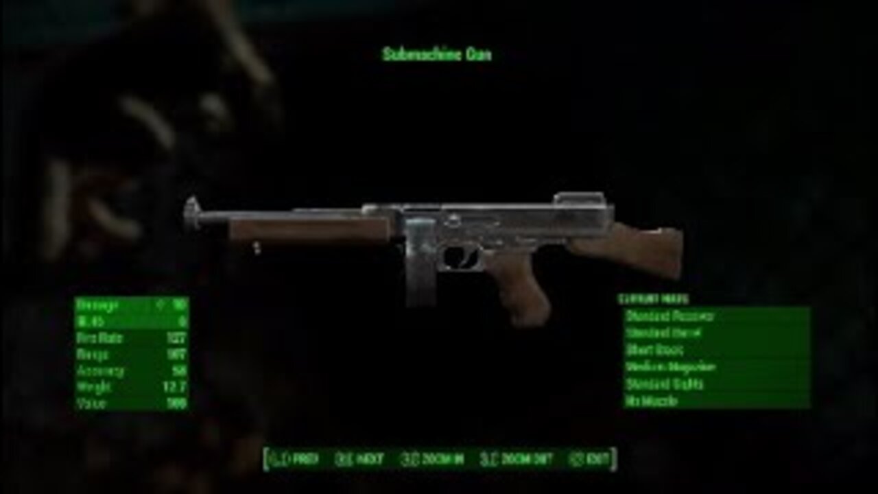 Fallout 4: Submachine gun Realistic Gameplay