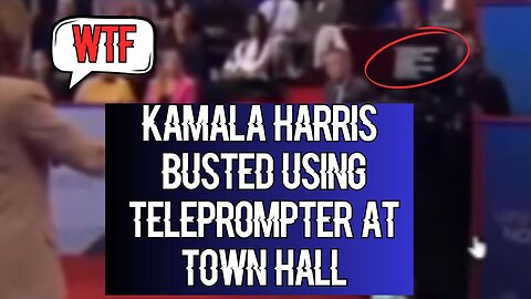 Kamala Harris caught using teleprompter