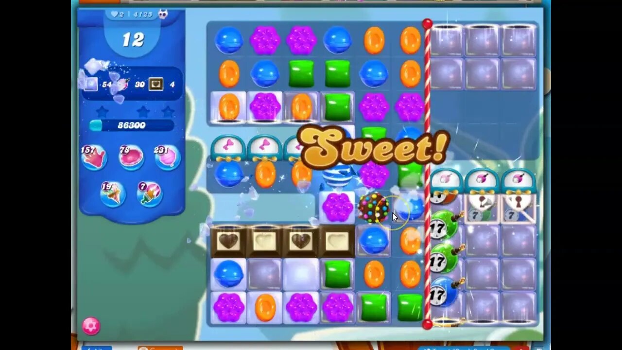 Candy Crush Level 4125 Talkthrough, 22 Moves 0 Boosters