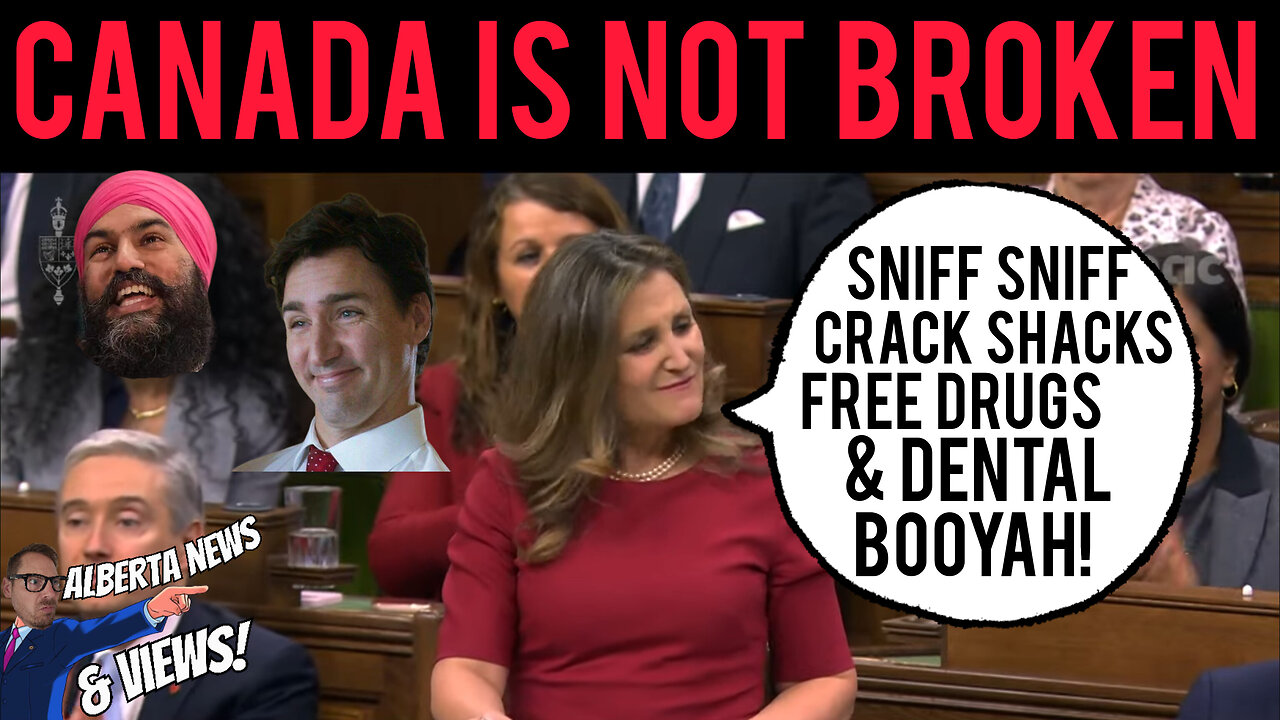 Ms Twitchy Chrystia Freeland DUMPS more DEBT onto Canadians with her fall economic statement.