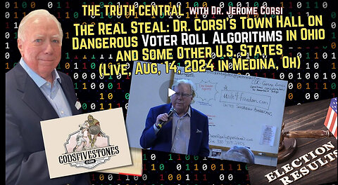 The Real Steal: Dr. Corsi Town Hall on Voter Roll Algorithms in Some US States