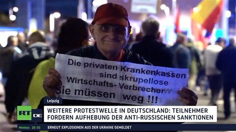 Weitere Protestwelle in Deutschland: Teilnehmer fordern Aufhebung der anti-russischen Sanktionen