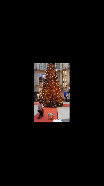 Massive Mall Christmas Trees Across Germany Are Attacked With Paint By Eco-Asshats