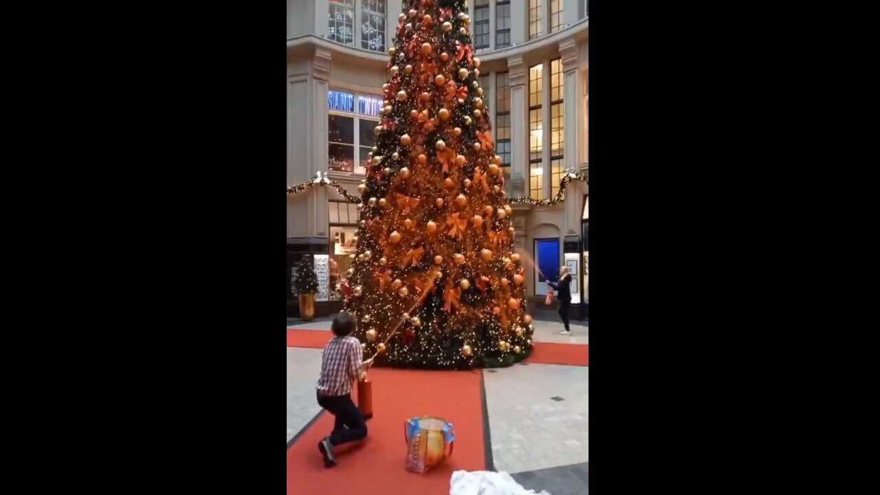 Massive Mall Christmas Trees Across Germany Are Attacked With Paint By Eco-Asshats