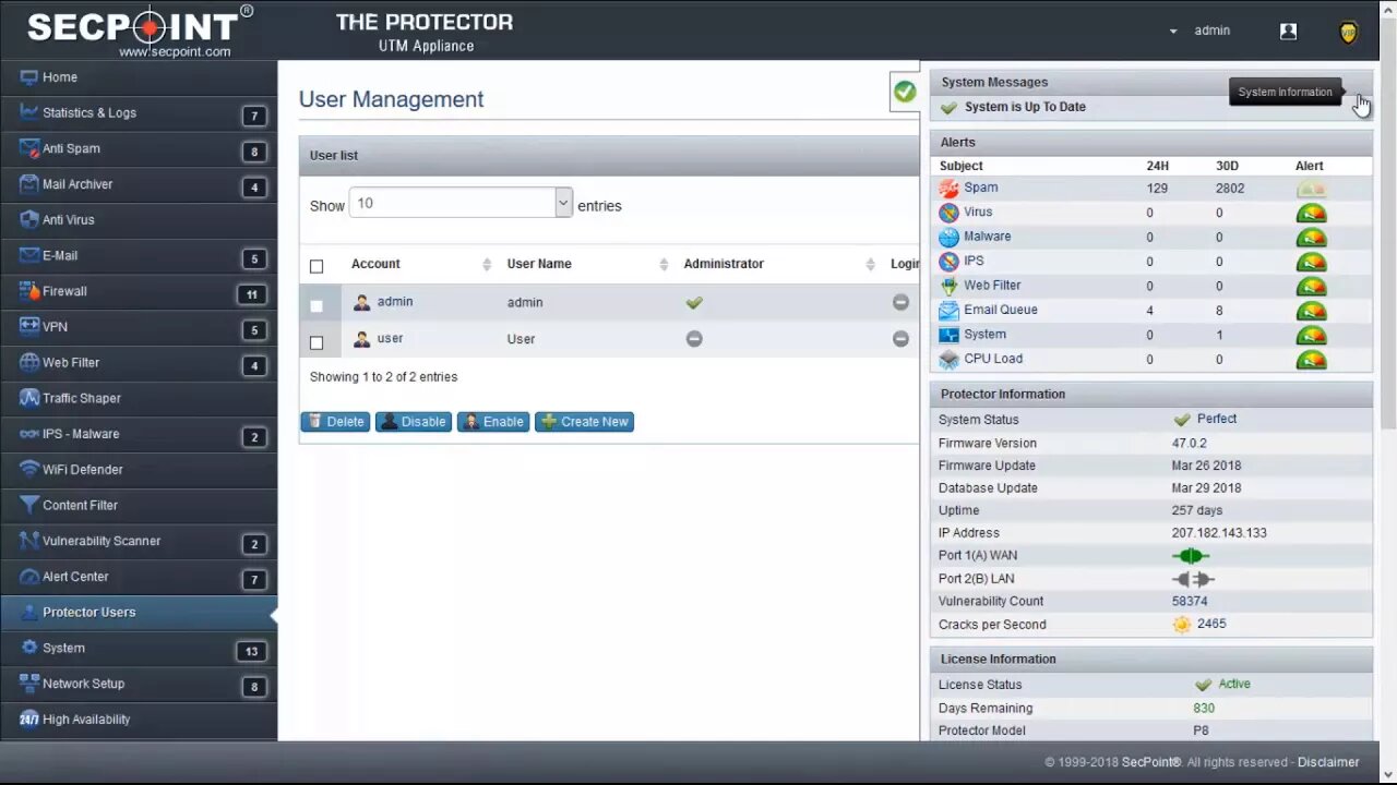 SecPoint Protector V47 New NextGen Adaptive GUI