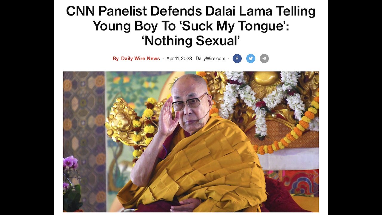 Dalai Lama is trippin!!! WTF is the world GOING?