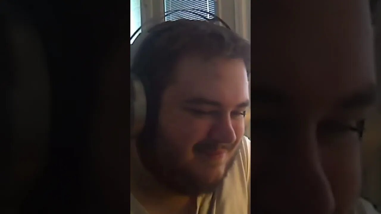 man laughs then frowns with vine boom #shorts