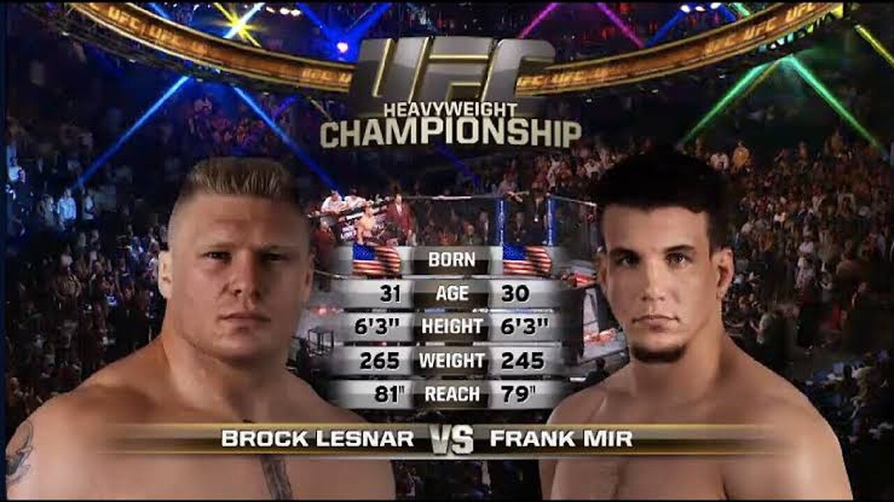 Free Fight: Brock Lesnar vs Frank Mir: Best UFC Fight: Thriller Match