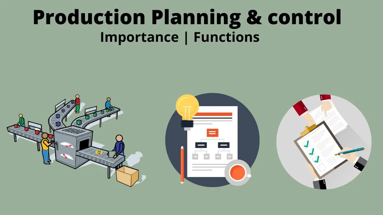What is Production planning and control? Functions, Importance - Animated video