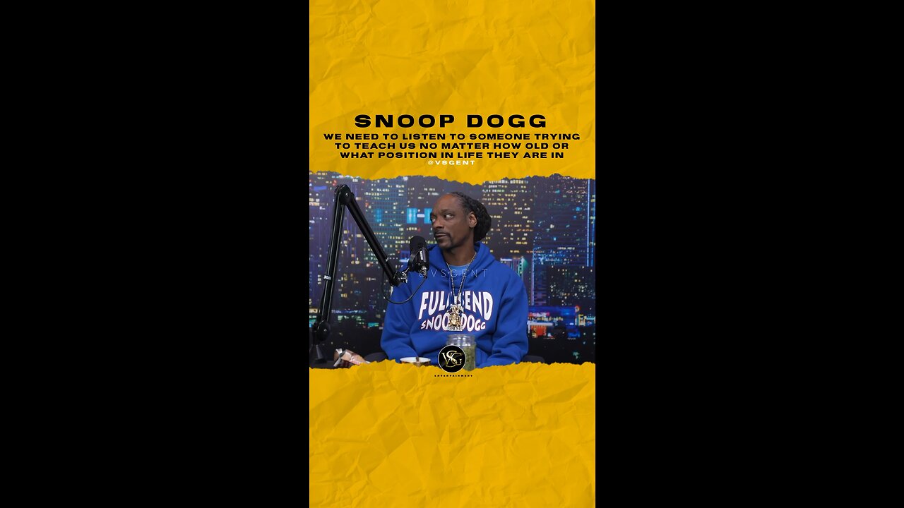 #snoopdogg You should 👂🏽 to ppl no matter the age or position they are in🎥 @fullsendpodcast