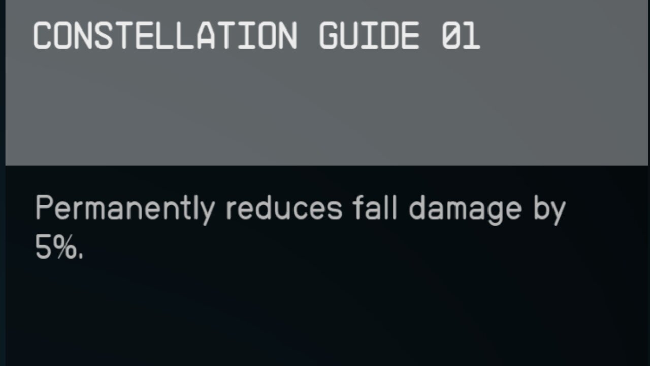 Starfield Constellation Guide 01 Location - Skill Bonus - Reduce Fall Damage