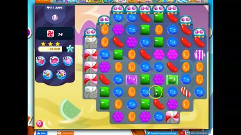 Candy Crush Level 2898 Talkthrough, 23 Moves 0 Boosters