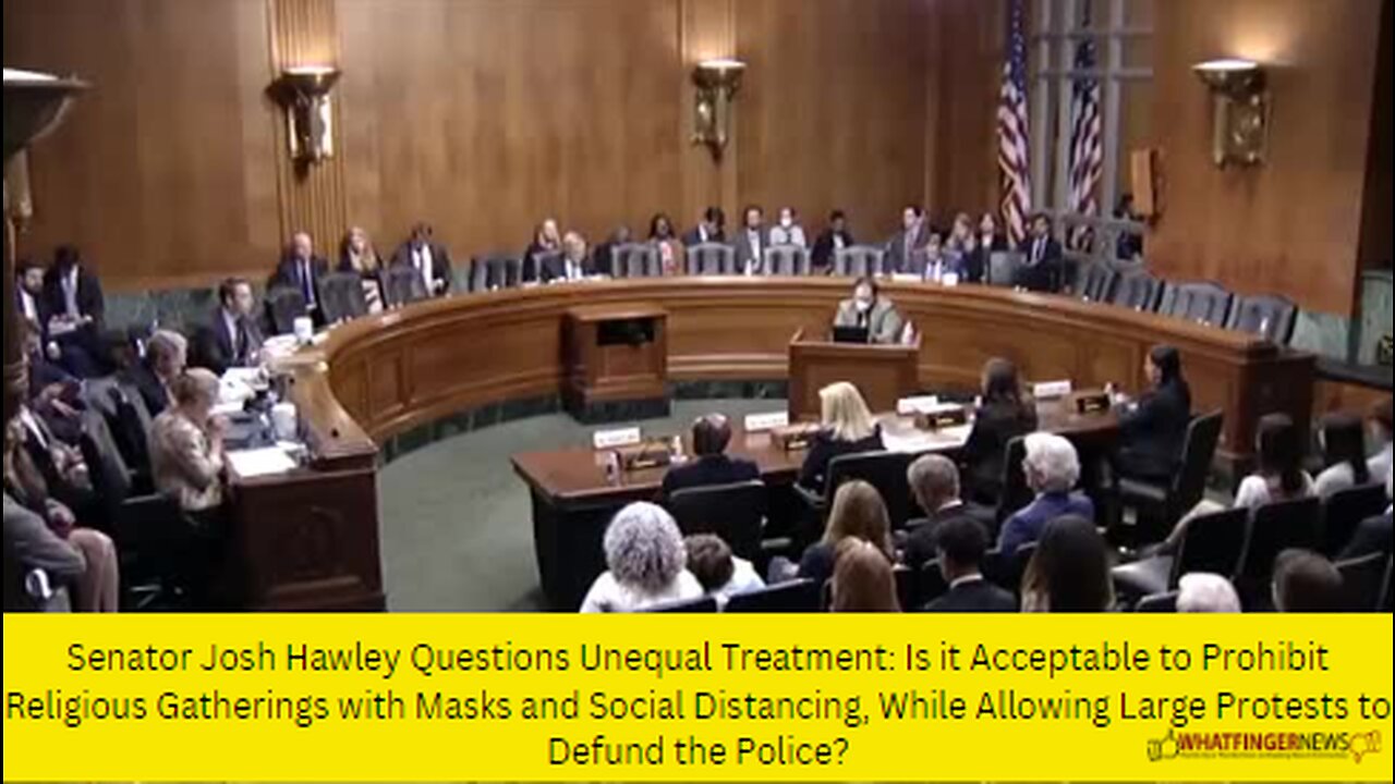 Senator Josh Hawley Questions Unequal Treatment: Is it Acceptable to Prohibit Religious Gatherings