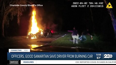 Check this Out: Officers, good samaritan save driver from burning vehicle in Florida