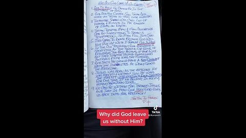 Why did God leave us here on Earth without Him?