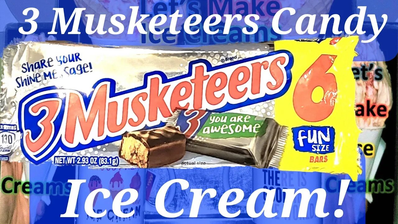 Ice Cream Making 3 Musketeers Candy