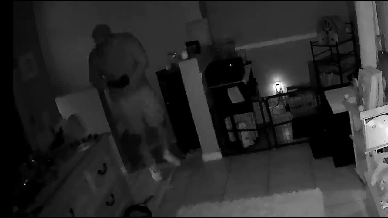 'Broward Sheriff's Office. Is anyone home?' burglar announces