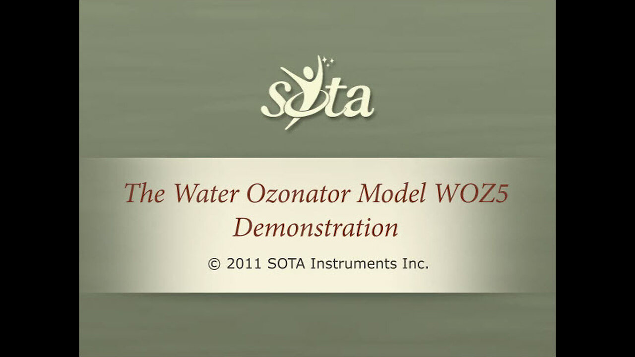 SOTA Water Ozonator - Model WOZ5 - Push Button