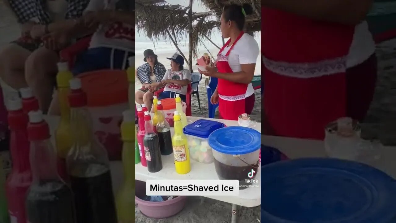 La Costa del Sol in El Salvador. Minutas or Shaved ice.