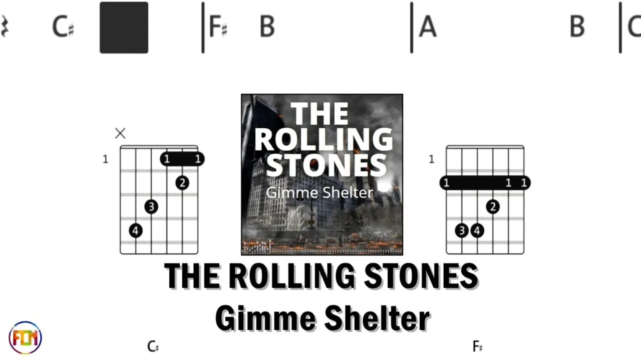 THE ROLLING STONES Gimme Shelter - FCN GUITAR CHORDS & LYRICS