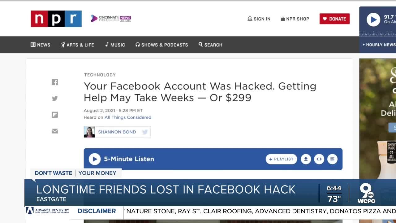 Longtime friends lost in Facebook hack