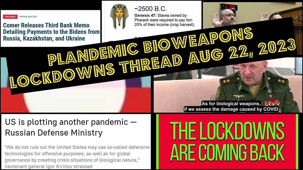 Plandemic Bioweapons Lockdowns Thread Aug 22, 2023