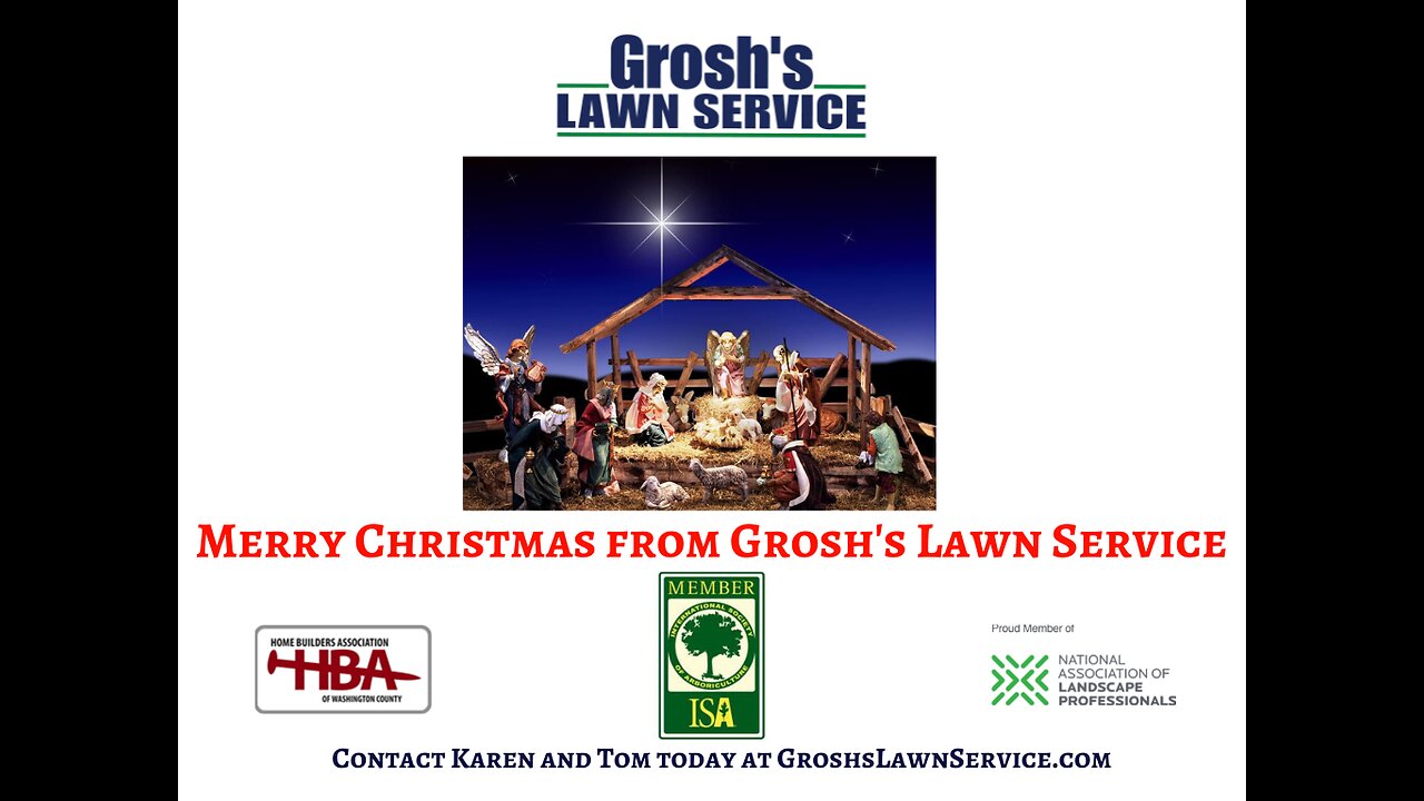 Merry Christmas Grosh's Lawn Service Landscape