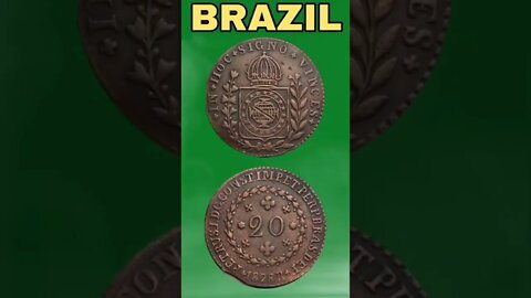 Brazil 20 Reis 1828.#shorts #coinnotesz
