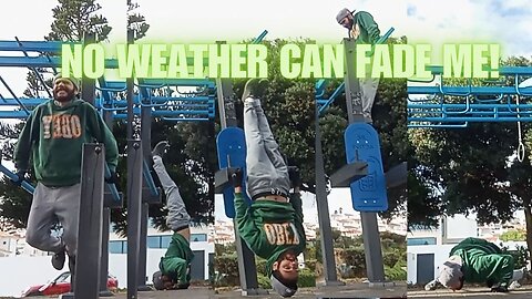 44 Min Calisthenics While Pouring RAIN on The MUD!!!