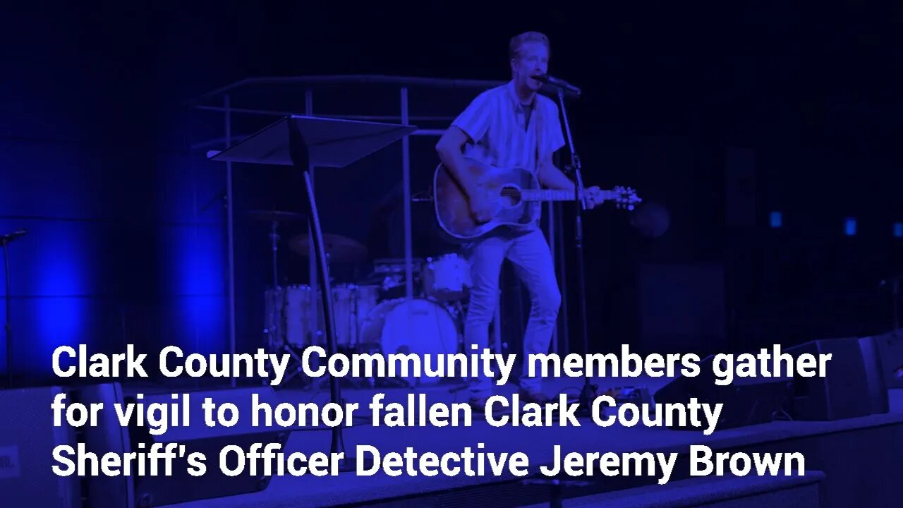 Clark County community members gather for vigil to honor fallen CCSO Officer Detective Jeremy Brown