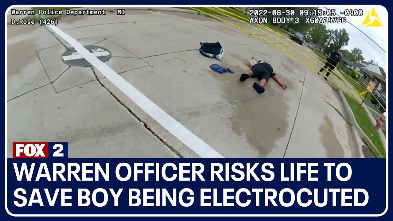 "I gotta get him": Warren officer risks life to save boy being electrocuted