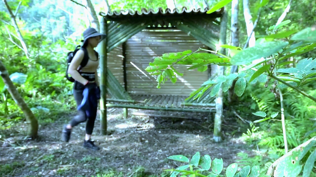 Make a shelter out of bamboo on a solo camping and bushcraft expedition in Free Bushcraft Episode 1.