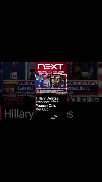 Hillary Deletes Evidence after Woman Calls her Out #shorts