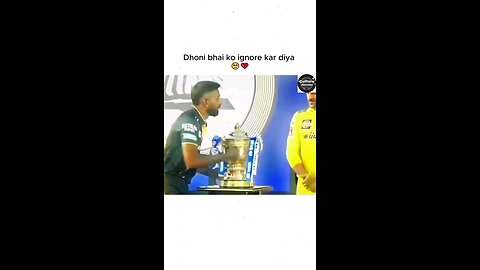 dhoni bhai ko ignore kar diya🙂💔